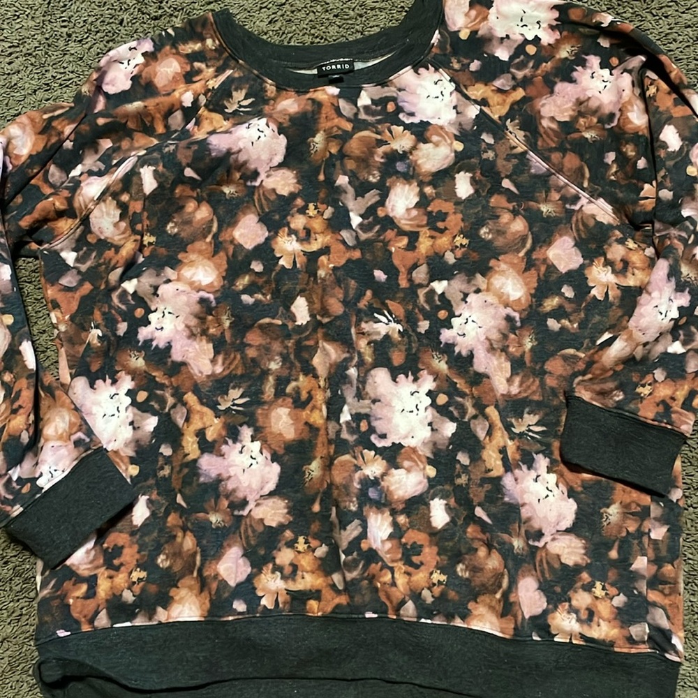 Torrid floral sweatshirt